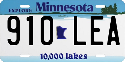 MN license plate 910LEA
