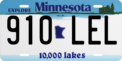 MN license plate 910LEL
