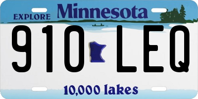 MN license plate 910LEQ