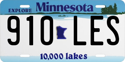 MN license plate 910LES