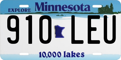 MN license plate 910LEU