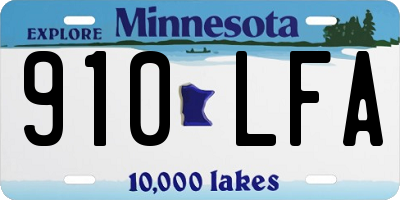 MN license plate 910LFA