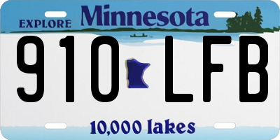 MN license plate 910LFB
