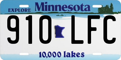 MN license plate 910LFC