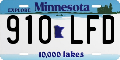 MN license plate 910LFD