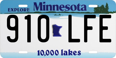 MN license plate 910LFE