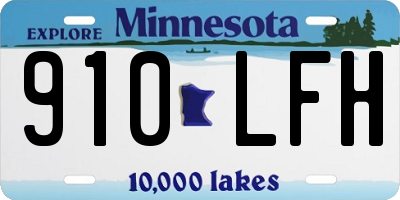 MN license plate 910LFH