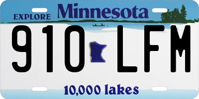 MN license plate 910LFM