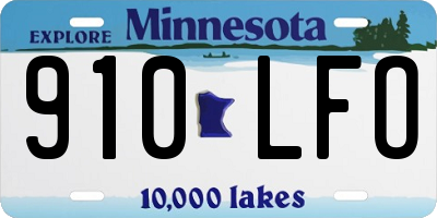 MN license plate 910LFO