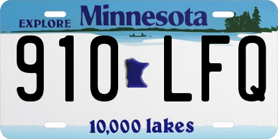 MN license plate 910LFQ