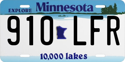 MN license plate 910LFR