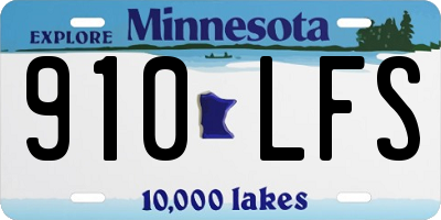 MN license plate 910LFS