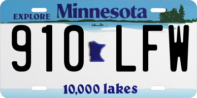 MN license plate 910LFW