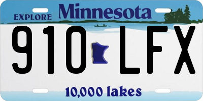 MN license plate 910LFX