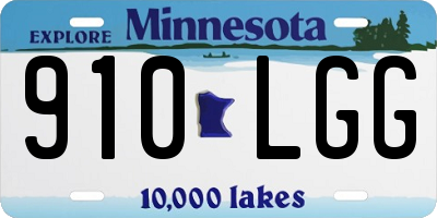MN license plate 910LGG