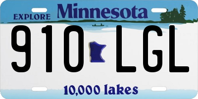 MN license plate 910LGL