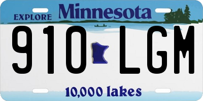MN license plate 910LGM