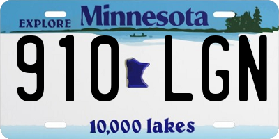 MN license plate 910LGN