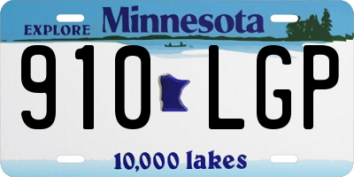 MN license plate 910LGP