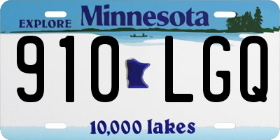 MN license plate 910LGQ
