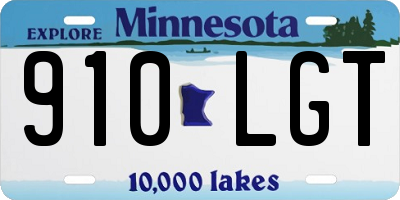 MN license plate 910LGT