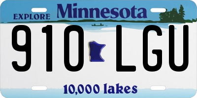 MN license plate 910LGU