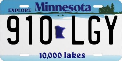 MN license plate 910LGY