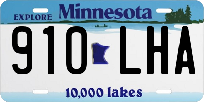 MN license plate 910LHA