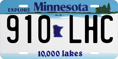 MN license plate 910LHC