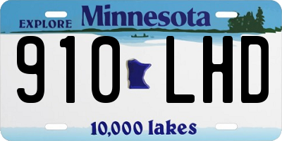 MN license plate 910LHD
