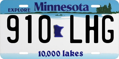 MN license plate 910LHG