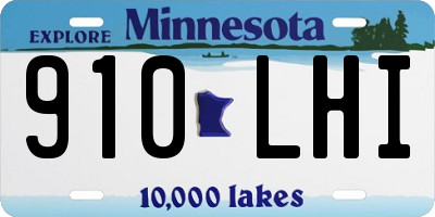 MN license plate 910LHI
