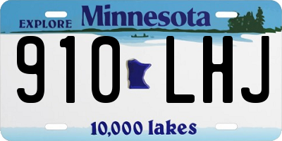 MN license plate 910LHJ