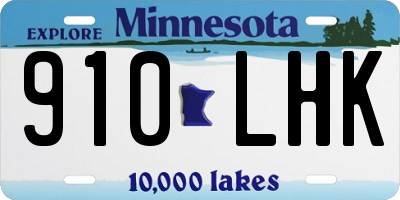 MN license plate 910LHK