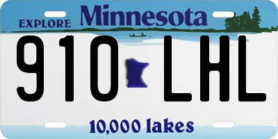 MN license plate 910LHL
