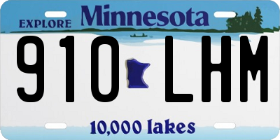 MN license plate 910LHM