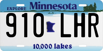 MN license plate 910LHR