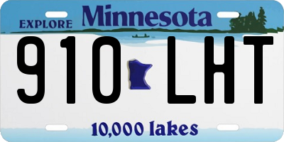 MN license plate 910LHT