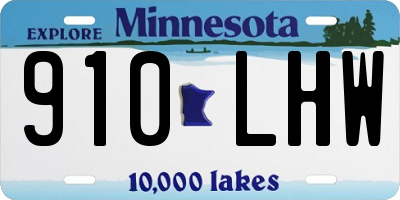 MN license plate 910LHW