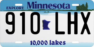 MN license plate 910LHX