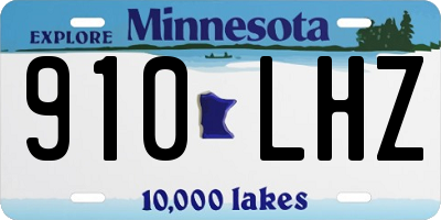 MN license plate 910LHZ