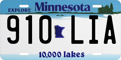 MN license plate 910LIA