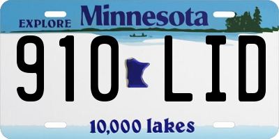 MN license plate 910LID