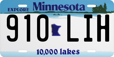 MN license plate 910LIH