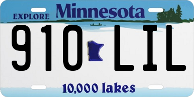 MN license plate 910LIL
