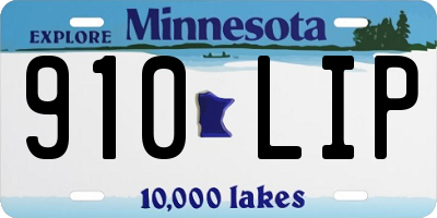 MN license plate 910LIP