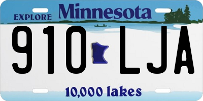 MN license plate 910LJA