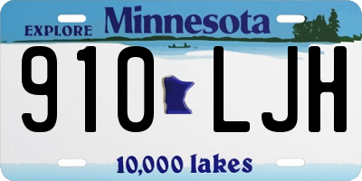 MN license plate 910LJH