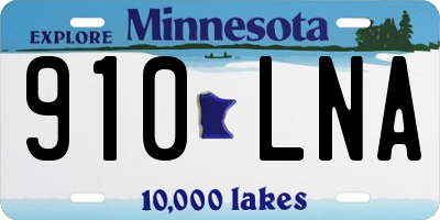 MN license plate 910LNA