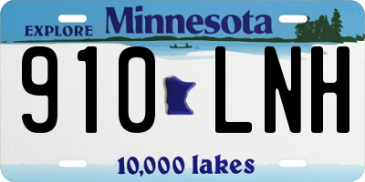 MN license plate 910LNH